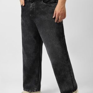 Urbano Plus Men's Loose Baggy Fit Washed Jeans Non-Stretchable