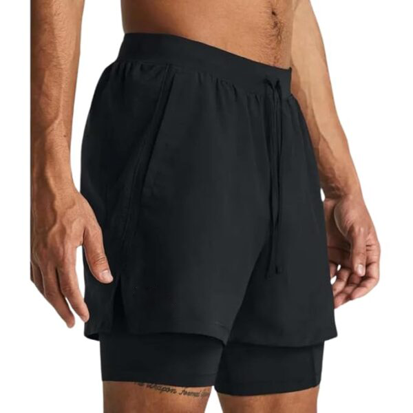 2 in 1 Active Dual Shorts with Inner Tights Layer | Men's Double Layer Short for Running, Gym & Sports